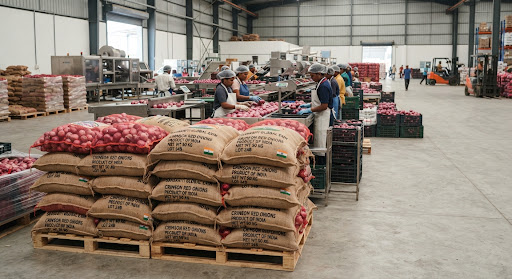Fresh Indian Red Onions Export Grade