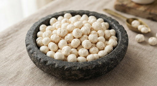 Makhana Puffed Fox Nuts Indian Euryale Ferox